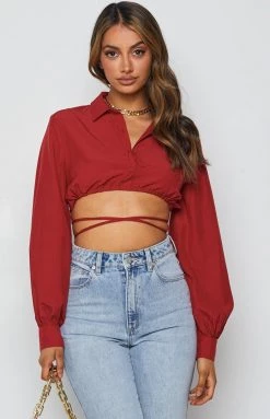 BB Exclusive Tops Saddle Up Crop Red