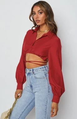 BB Exclusive Tops Saddle Up Crop Red