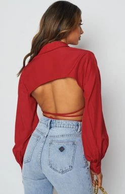 BB Exclusive Tops Saddle Up Crop Red