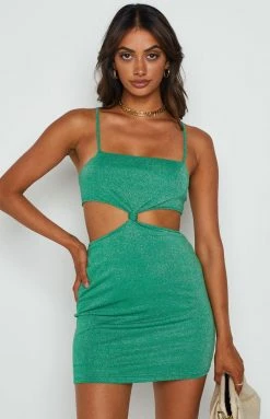 BB Exclusive Samantha Green Cut Out Mini Dress