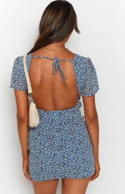 BB Exclusive Dresses Santorini Nights Dress Blue Floral