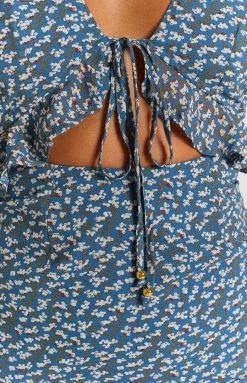 BB Exclusive Dresses Santorini Nights Dress Blue Floral
