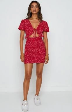 BB Exclusive Santorini Nights Dress Red Spot