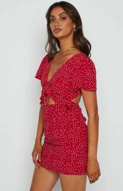 BB Exclusive Santorini Nights Dress Red Spot 10 BB Exclusive Santorini Nights Dress Red Spot