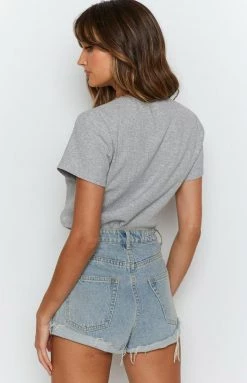 BB Exclusive Tops Sarah Ribbed Tee Grey 15 BB Exclusive Tops Sarah Ribbed Tee Grey