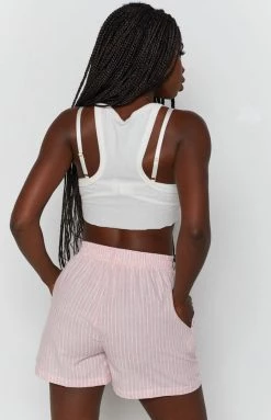 Emma Rose X Beginning Boutique The Sarah Shorts Pink Pinstripe Bottoms