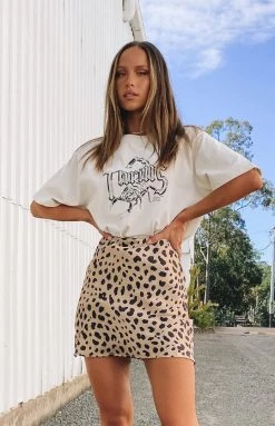Beginning Boutique Sari Leopard Print Skirt