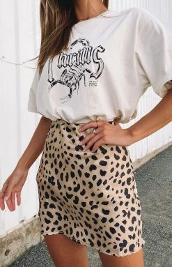Beginning Boutique Sari Leopard Print Skirt