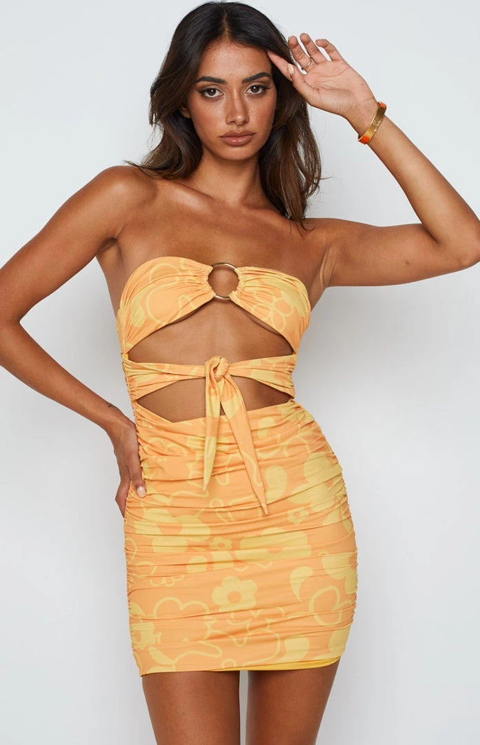 BB Exclusive Dresses Sashay Away Orange Floral Mini Dress 3 BB Exclusive Dresses Sashay Away Orange Floral Mini Dress