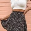 BB Exclusive Bottoms Sasha Flared Skirt Black Ditzy Floral