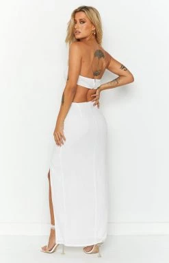 BB Exclusive Dresses Sashi White Strapless Midi Dress 9 BB Exclusive Dresses Sashi White Strapless Midi Dress