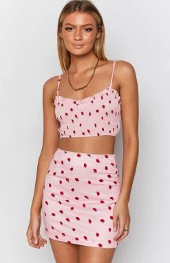 BB Exclusive Bottoms Saturn Mini Skirt Strawberry