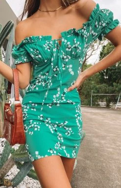 Beginning Boutique Dresses Savona Dress Green Blossom