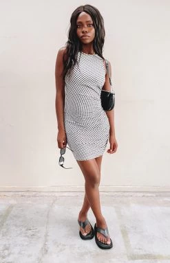 BB Exclusive Sawyer Tank Mini Dress Mono Gingham