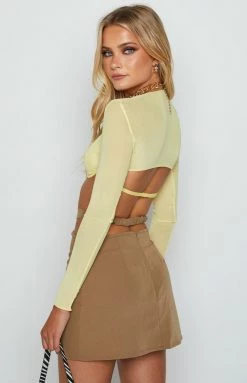 BB Exclusive Scarlette Khaki Mini Skirt Bottoms
