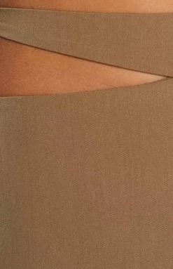 BB Exclusive Scarlette Khaki Mini Skirt Bottoms