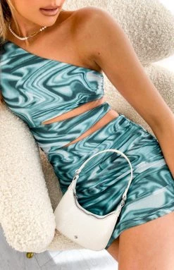 Beginning Boutique Dresses Sea Change Blue Cut Out Mini Dress