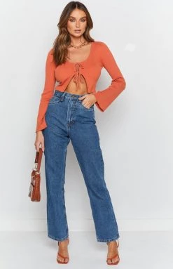 BB Exclusive Selma Knit Crop Apricot