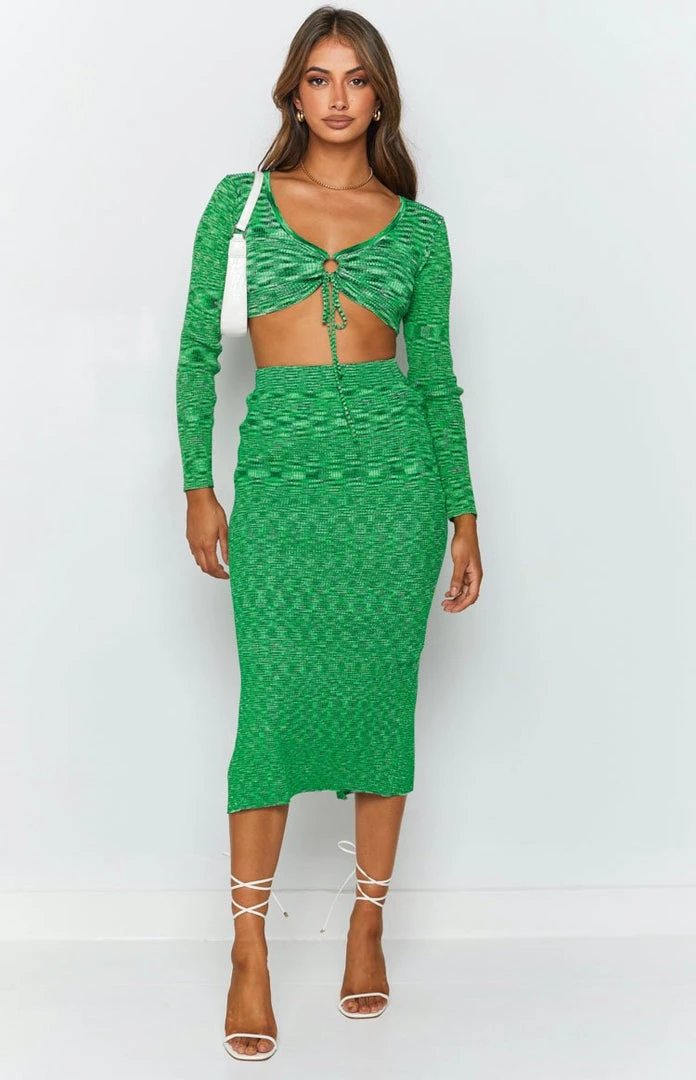 Beginning Boutique Sensation Midi Skirt Green Bottoms 4 Beginning Boutique Sensation Midi Skirt Green Bottoms