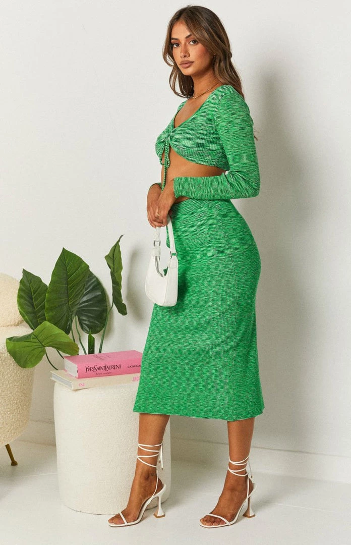 Beginning Boutique Sensation Midi Skirt Green Bottoms 3 Beginning Boutique Sensation Midi Skirt Green Bottoms