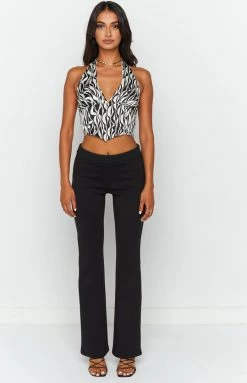 Beginning Boutique Shawnee Black Halter Top