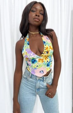 Beginning Boutique Shawnee Multi Halter Top Tops