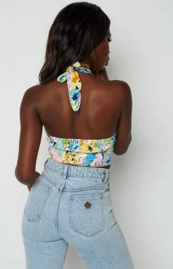 Beginning Boutique Shawnee Multi Halter Top Tops