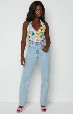 Beginning Boutique Shawnee Multi Halter Top Tops