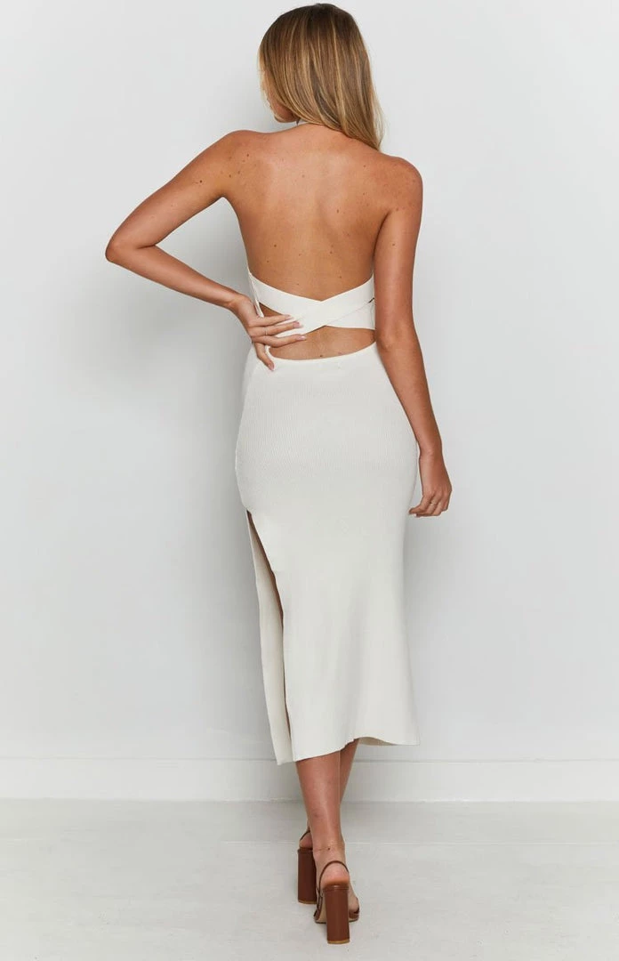 Beginning Boutique She's Not Afraid Halter Midi Dress White Dresses 6 Beginning Boutique She's Not Afraid Halter Midi Dress White Dresses