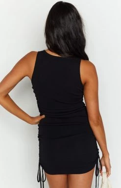 Beginning Boutique New Shelley Black Side Ruched Mini Dress 14 Beginning Boutique New Shelley Black Side Ruched Mini Dress