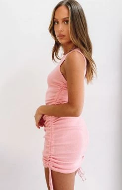 Beginning Boutique Dresses Shelley Side Ruched Mini Dress Pink 17 Beginning Boutique Dresses Shelley Side Ruched Mini Dress Pink