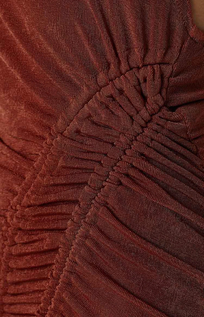 Beginning Boutique Sidney Brown Ruched Dress 7 Beginning Boutique Sidney Brown Ruched Dress