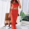 Beginning Boutique Dresses Sienna Midi Dress Orange
