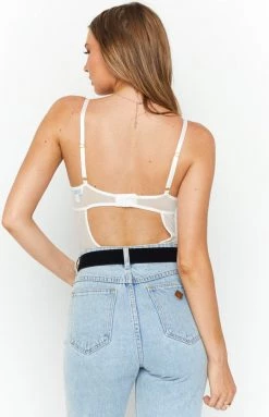 Beginning Boutique Tops Silhouette White Lace Bodysuit 12 Beginning Boutique Tops Silhouette White Lace Bodysuit