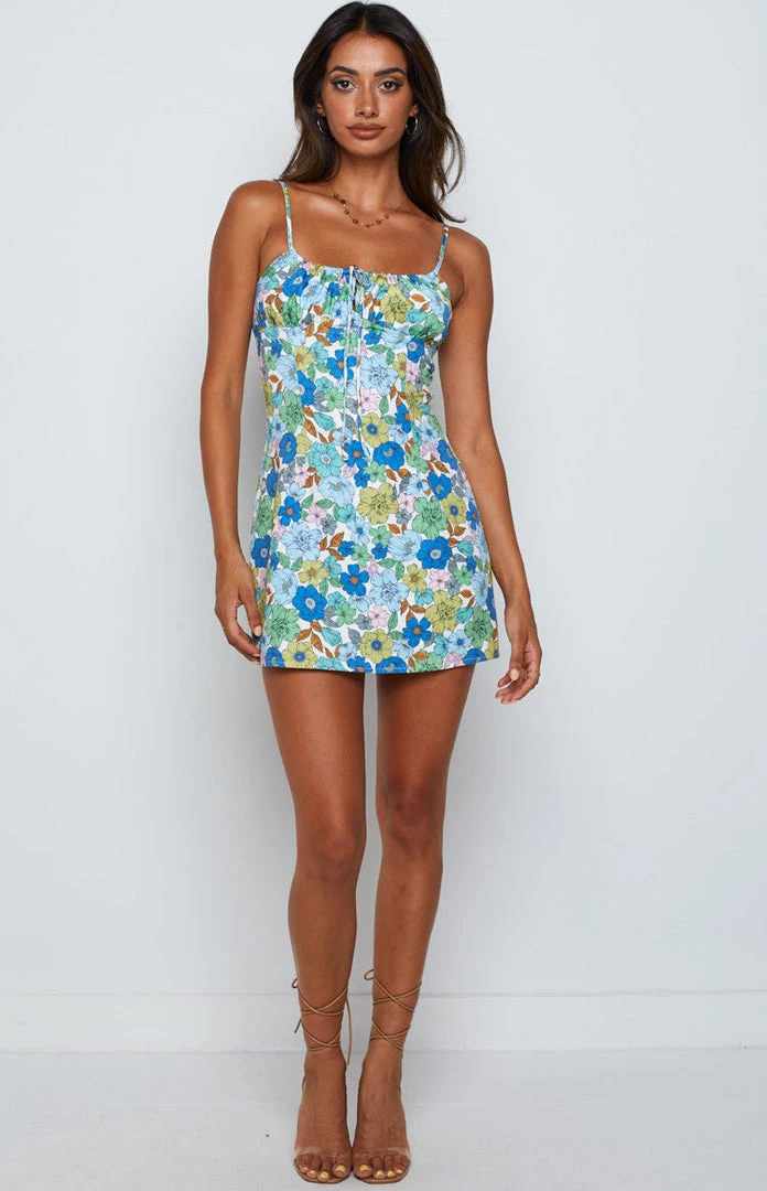 BB Exclusive Silvanna Blue Floral Mini Dress Dresses 4 BB Exclusive Silvanna Blue Floral Mini Dress Dresses