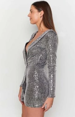 Lioness Make Your Move Mini Dress Silver