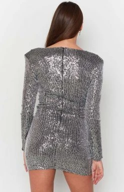 Lioness Make Your Move Mini Dress Silver