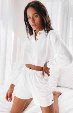 Beginning Boutique Simona Two Piece Lounge Set White