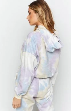 BB Exclusive Skyfall Hoodie Purple Tie Dye Outerwear