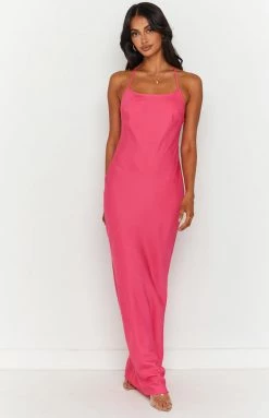 BB Exclusive Skylina Pink Maxi Dress