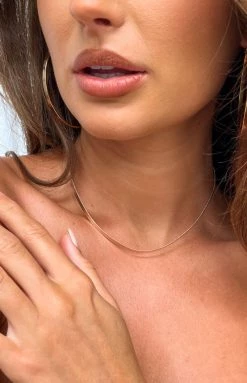 Eclat Snake Chain Gold Necklace Back In Stock