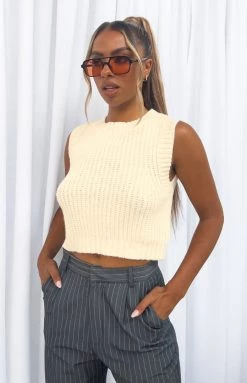 Beginning Boutique New Snoh White Knit Tank 15 Beginning Boutique New Snoh White Knit Tank