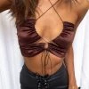 BB Exclusive So Peachy Crop Brown Tops