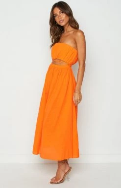Beginning Boutique Soho Orange Midi Dress Dresses 10 Beginning Boutique Soho Orange Midi Dress Dresses