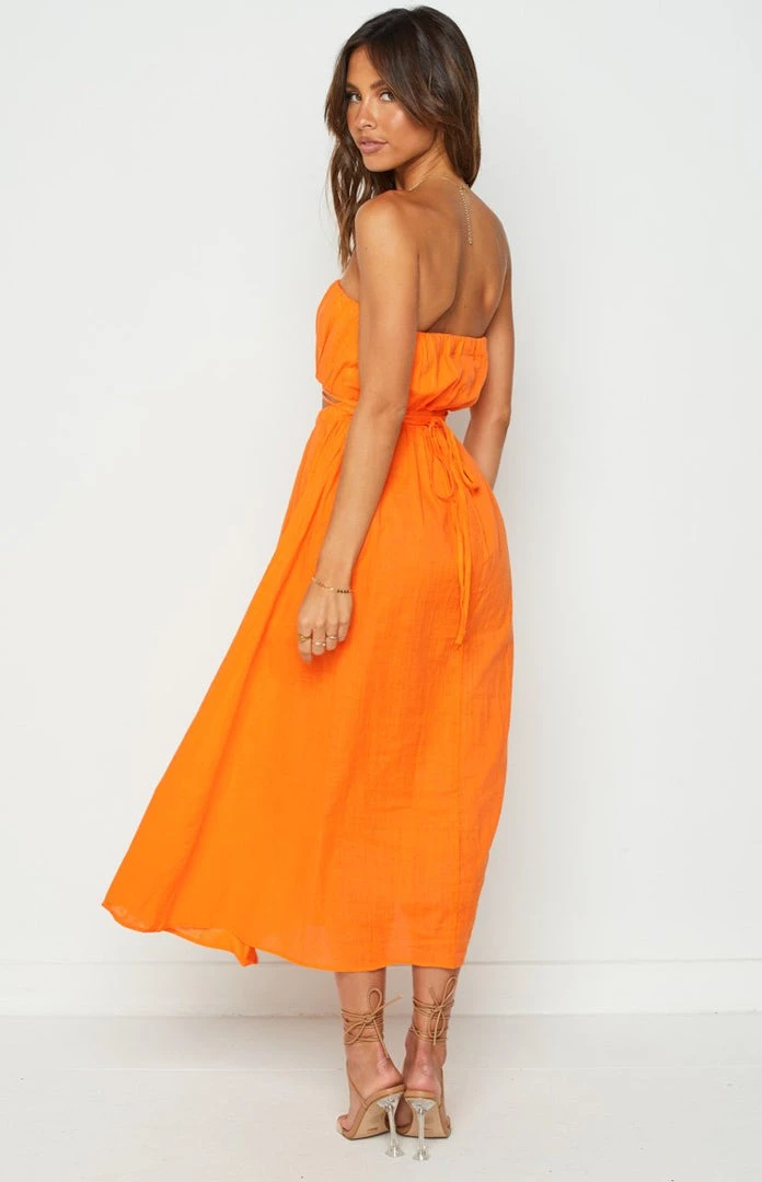 Beginning Boutique Soho Orange Midi Dress Dresses 5 Beginning Boutique Soho Orange Midi Dress Dresses
