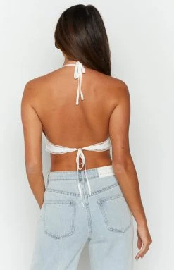 BB Exclusive Tops Solita White Halter Top