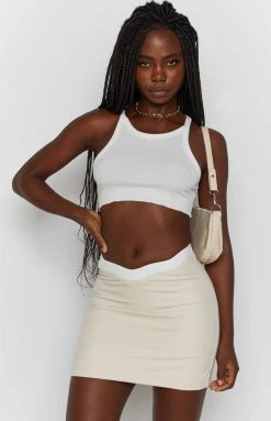 Emma Rose X Beginning Boutique Bottoms The Sophie Skirt Cream