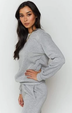 Beginning Boutique Outerwear Sports Wear Crew Grey