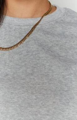 Beginning Boutique Outerwear Sports Wear Crew Grey