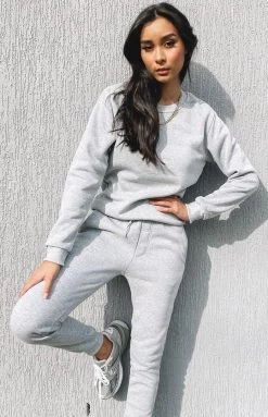 Beginning Boutique Outerwear Sports Wear Crew Grey
